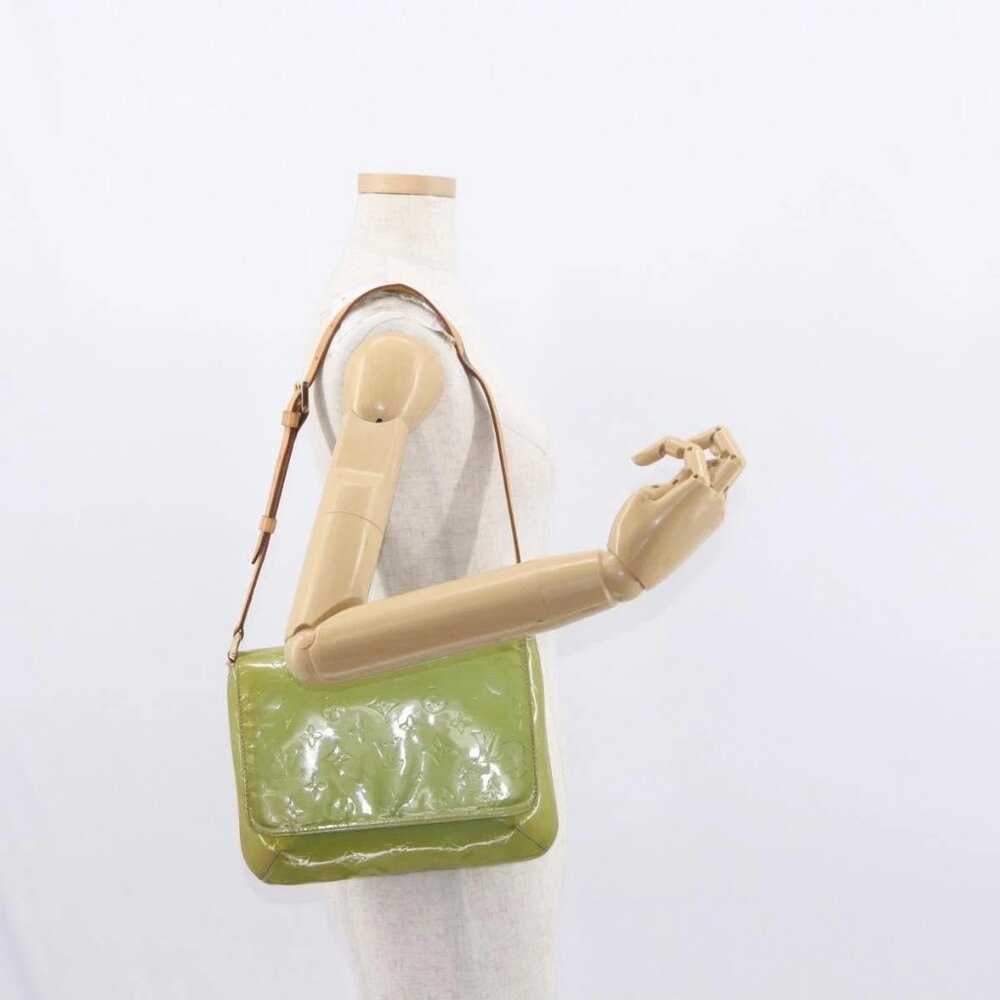 LOUIS VUITTON Monogram Vernis Thompson Street Bag Baby Blue M91009 Auth bs31550